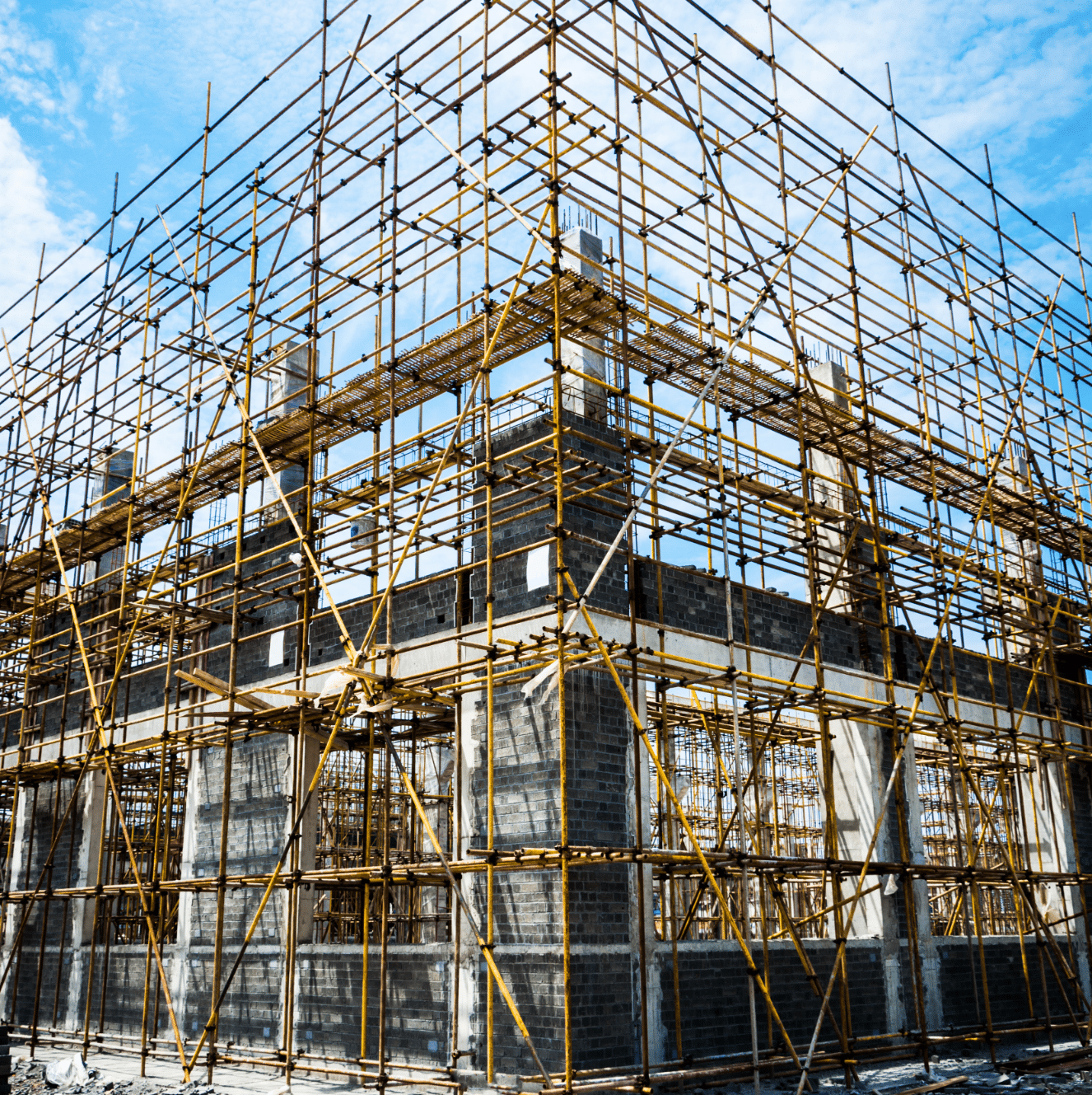 Photo d'un immeuble en construction